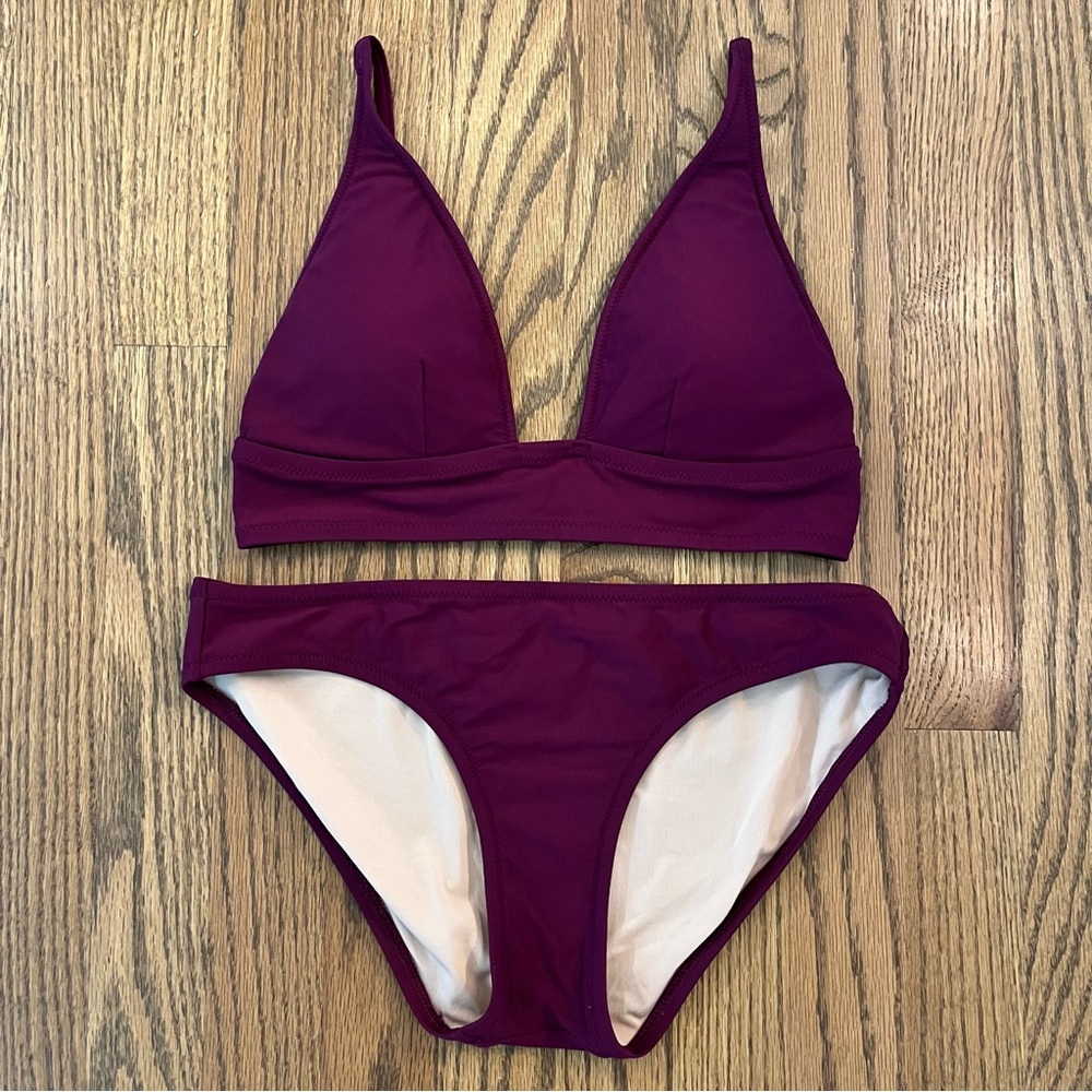 J.Crew Bikini Size XS Iris Burgundy Plum